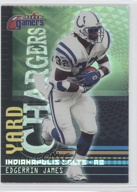 2000 Fleer Gamers Yard Chargers Edgerrin James #9YC HOF 0f4