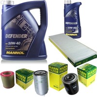 MANN-FILTER Inspektionspaket Mannol 6L Defender 10W-40 FüR Fiat Ducato Kasten