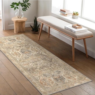Teppich Läufer Flur Vintage Boho Küche Waschbar Rutschfest Lang 60x150cm