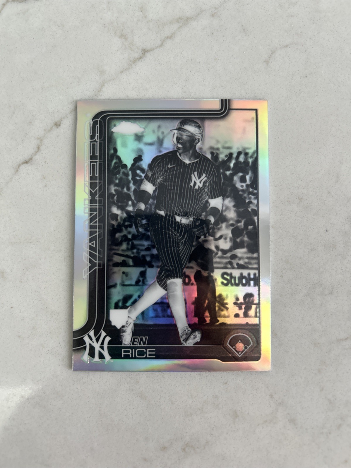 2025 Topps Chrome - Ben Rice #139 Negative Refractor Rookie New York Yankees