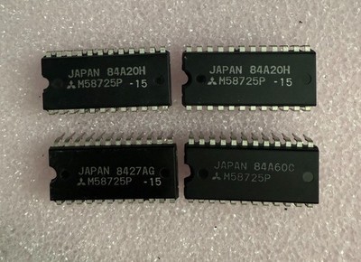 4ea MITSUBISHI M58725P-15 2K x 8 Static RAM (SRAM) Integrated Circuit
