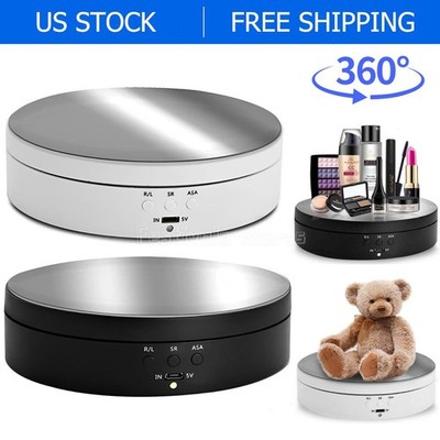 360° Electric Motorized Rotating Display Stand Jewelry Photography Show Holder