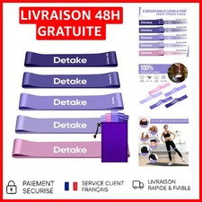 Bande de Musculation Élastique 5 Niveaux avec Sac de Rangement - Yoga et Pilates