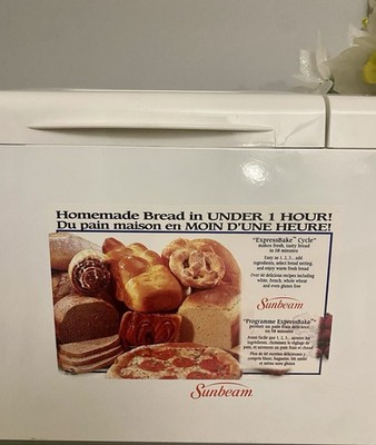 Sunbeam programmable bread maker designed to bake up to a 2 lb. loaf of bread