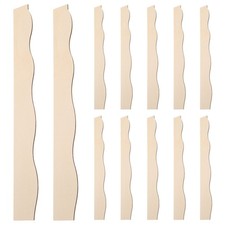 12 Pcs Wall Moulding Trim Decorative Wood Unfinished Scalloped Edge