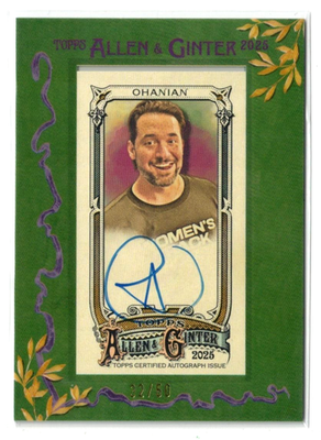 #ad 2025 Topps Allen amp; Ginter GREEN AUTO Alexis Ohanian Reddit Founder Autograph 50 $168.00