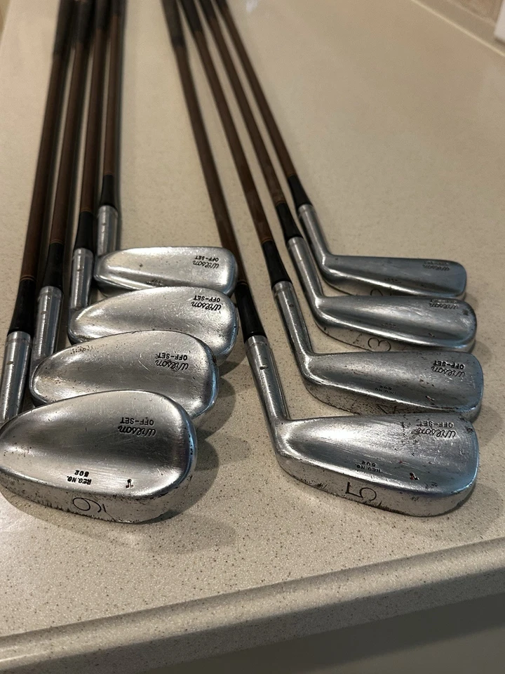 Rare 1930’s Wilson Off-Set Irons #502 Original Grips 9-2 Irons Original Shafts - Image 4 of 4