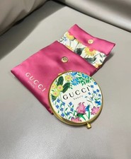 Gucci Floral Pattern Compact Makeup Mirror Beauty Promo Gift with Pouch