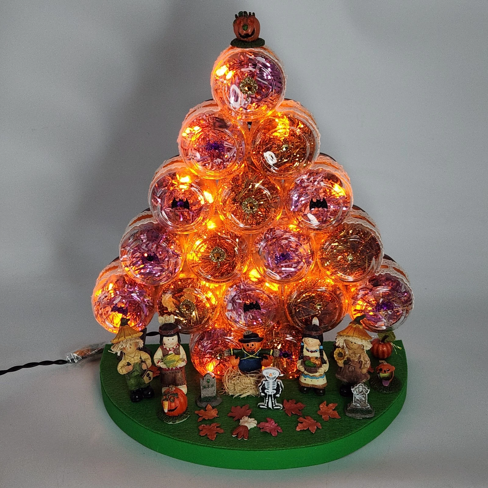 Vtg Handmade Lighted Baby Food Pyramid Jar Halloween Tree Folk Art 14.5" Kitsch
Opens in a new windo