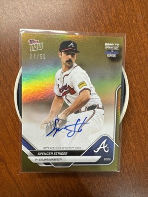 2025 Topps Now Road To Opening Day Braves Spencer Strider Gold Foil Auto /50