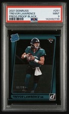 2021 PSA 9 MINT!! Donruss Rookie Trevor Lawrence #251 Press Proof Black /10 (RC)