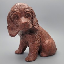 Vintage Red Mill Mfg Cocker Spaniel Puppy 189 Crushed Pecan Figurine Made in USA