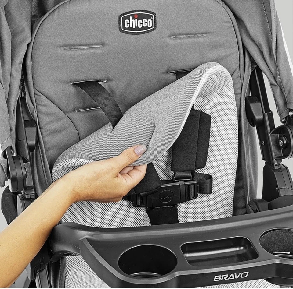 NIB Chicco Bravo LE ClearTex Quick-Fold Stroller Pewter Gray Color - Image 3 of 4