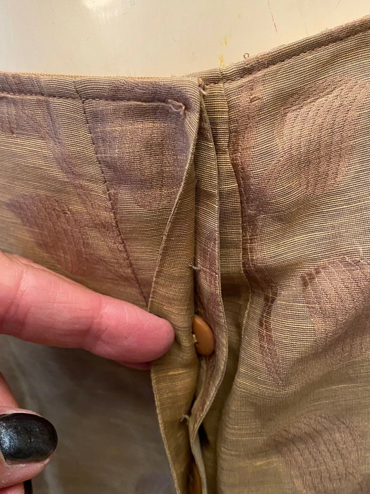 Terno saia de seda Giorgio Armani feminino bronze 3 peças tamanho 38 Itália jaqueta superior - Imagem 4 de 4