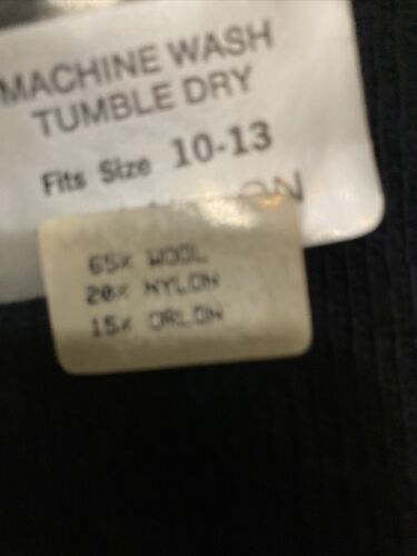 Men’s Vintage Merino Wool Dress Socks Knee Hi, Navy Blue, Size 10-13 U.S.A. - Picture 3 of 3