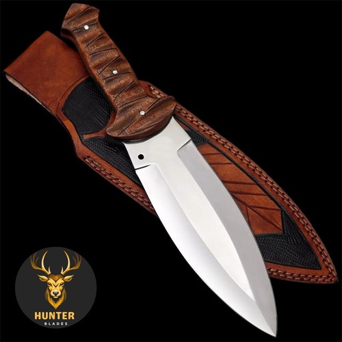 COMBAT DAGGER KNIFE | Full Tang Handmade D2 Stahl SMATCHET KNIFE Jagdmesser