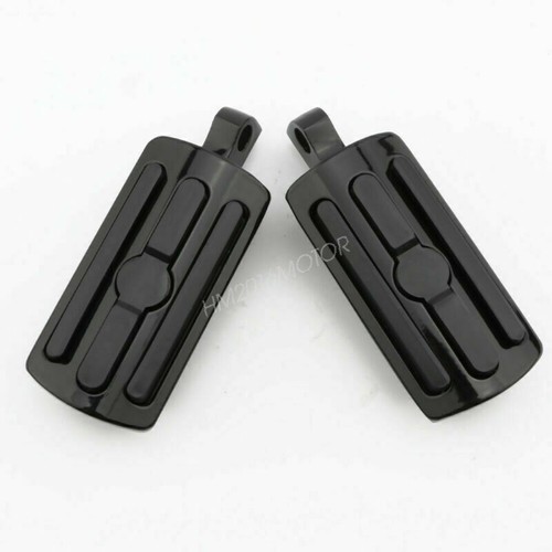 Black Motorcycle Highway Foot Pegs Pedals For Harley Street Glide Softail Dyna - Picture 4 of 6