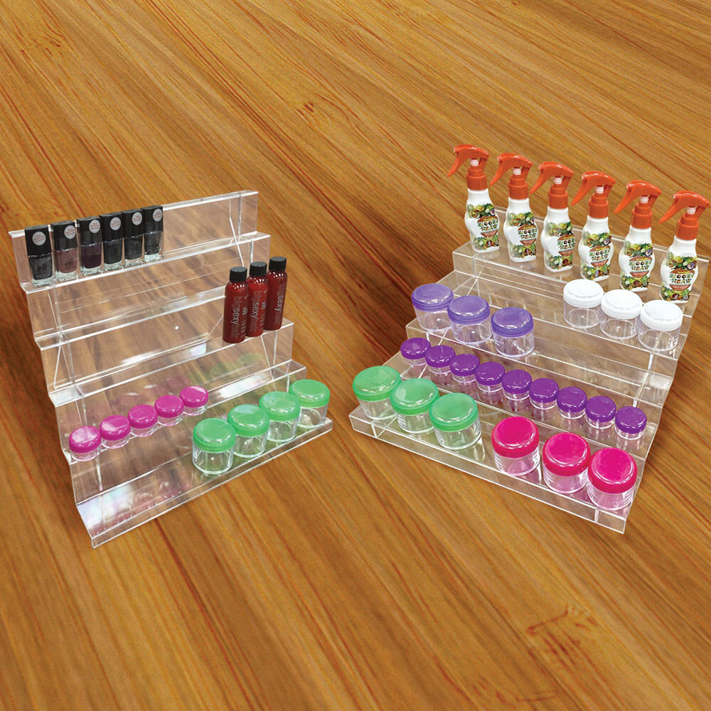 Azar Displays Flip Five-Tier Shelf Counter Step Display, Two in One ...