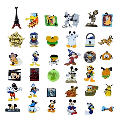 Mickey, Donald & Pluto 6 Disney Trading Pins Set ~ Randomly