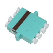 Telecom OM3 LC Quad Plex Optical Fiber Connector Flange Adapter Coupler 100pcs