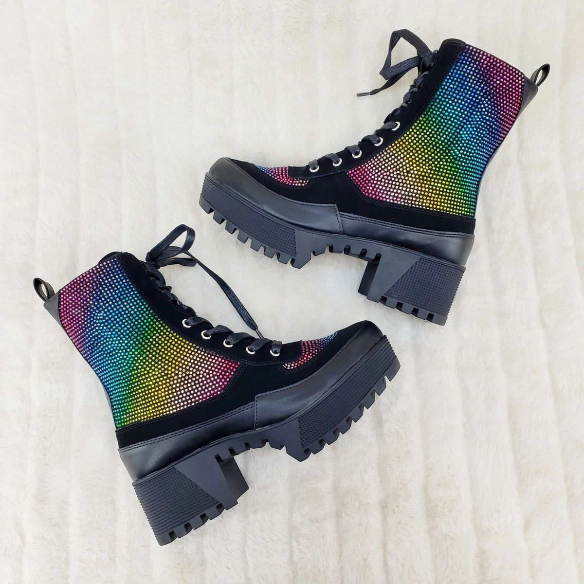 Platform clearance boots rainbow