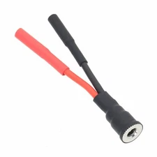 DC 5.5x2.1mm Female metal Socket to 4mm Banana Bullet Female cable 14AWG 4" FPV