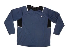 SPYDER ACTIVE Blue Spandex PRO-WEB CREW NECK SWEATSHIRT Ski Gym Gear Men's XXL