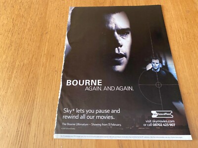 PADA7 WERBUNG 11X9 SKY BOX OFFICE : BOURNE