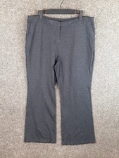 J Jill Wearever Trouser Pant Womens L Dark Gray Knit Stretch Pockets High Rise