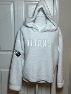 Women's NFL Tennessee Titans DKNY Sport White Cozy Pullover