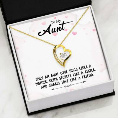 To My Aunt Necklace Heart Pendant Best Auntie Gifts Always Love Jewelry Women