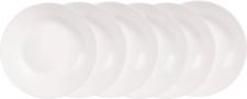6pc 10" 25cm Plates Large White Dinner Plate Opalware Crockery Dining Serving