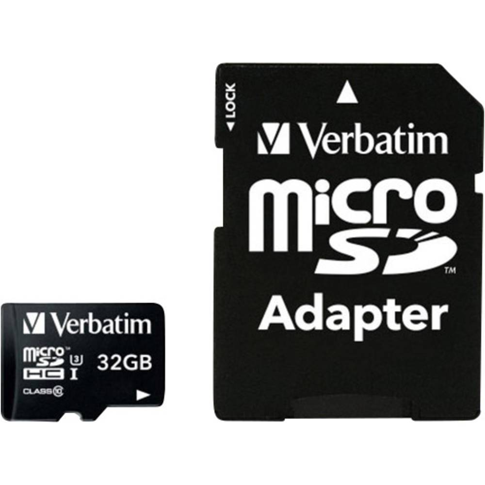 Verbatim PRO Scheda microSDHC 32 GB Class 10, UHS-I, UHS-Class 3 incl.