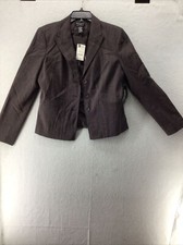 Worthington Works Size 8 Purple Striped Blazer