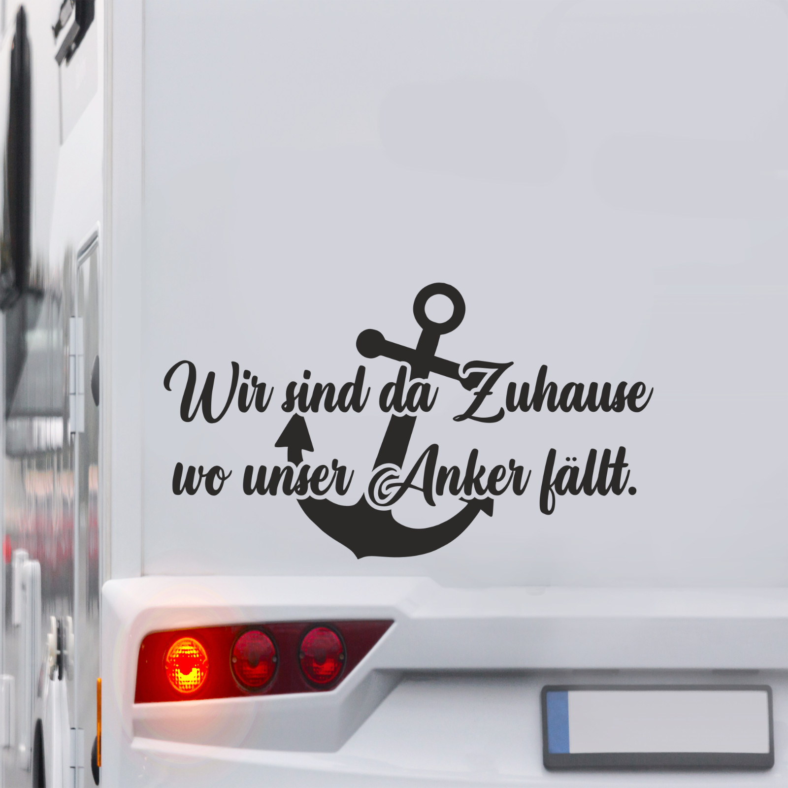 Anker Mit Spruch Aufkleber 90x51 cm Zuhause Maritim See Meer Wohnmobil Van Auto