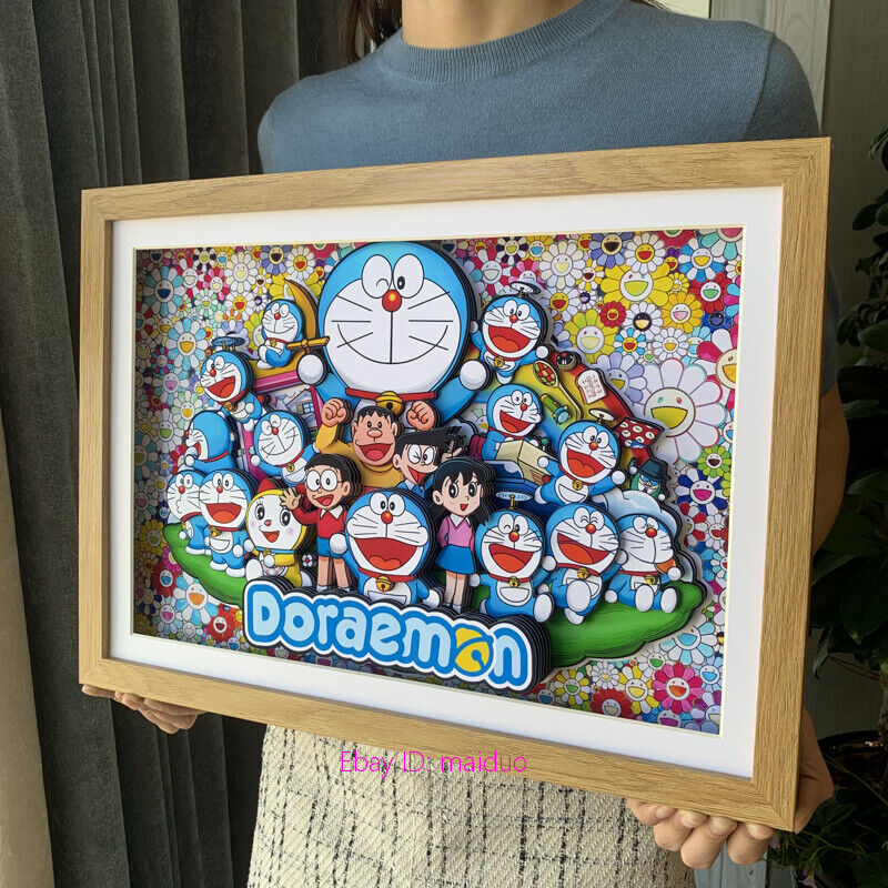 Doraemon Nobita Nobi Minamoto Shizuka Picture Frame 3D Paper Art