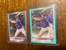 Hunter Goodman 2022 TOPPS PRO DEBUT CHROME AQUA ROOKIE REFRACTOR /75 ROCKIES