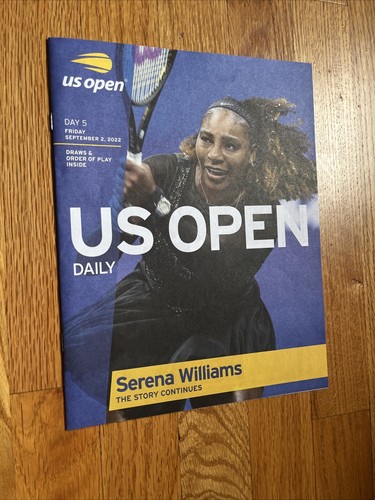 SERENA WILLIAMS FINAL MATCH OFFICIAL 2022 US OPEN DAILY PROGRAM 9/2/2022 - Picture 4 of 17