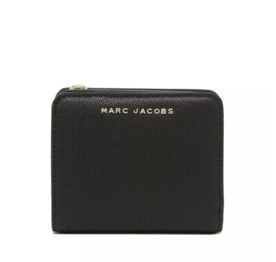 Marc Jacobs M0016993 Small Bifold Black Leather Women's Wallet | eBay