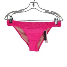 New Victoria's Secret Sz M Swim Bikini Bottom Hot Pink Elastic Waist