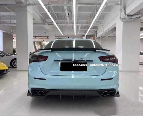 Real Carbon Fiber Rear Trunk Lip Spoiler Wing Fits Maserati Ghibli 2014-2020 - Picture 20 of 20