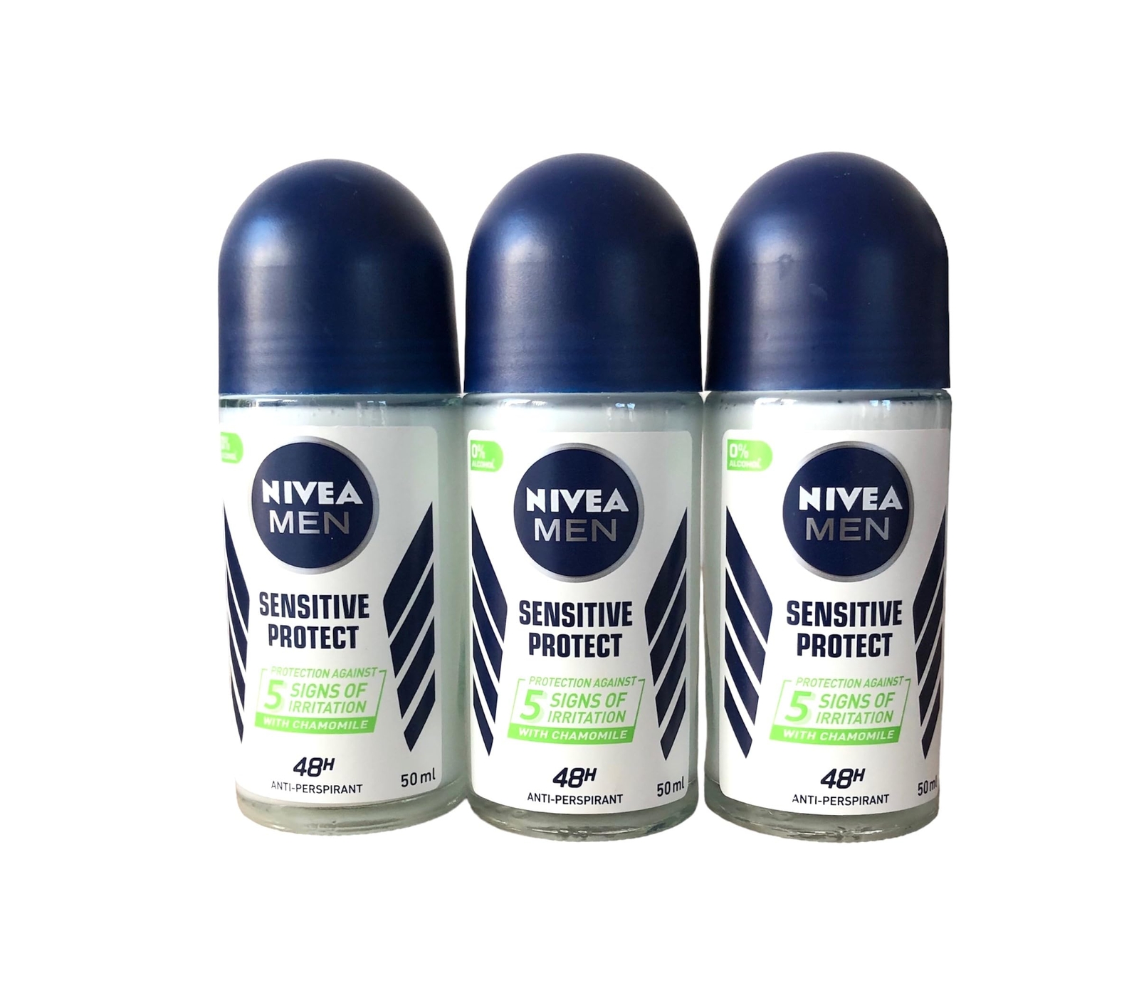 3-Pack Men's Sensitive Protect Roll-On Antiperspirant Deodorant