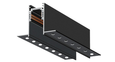 48V Einbau LED Magnet Schienenschiene für Schienenleuchten 2M Aluminium (für Gips)