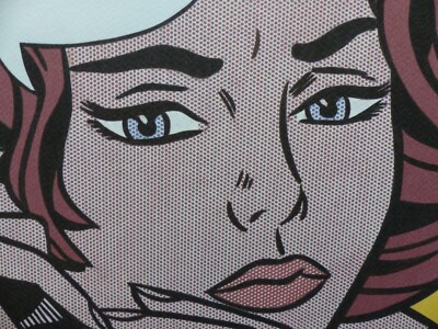 Roy Lichtenstein  Lithografie ''Oh alright'' 50 x 35 cm limitiert  sign. u gerahmt