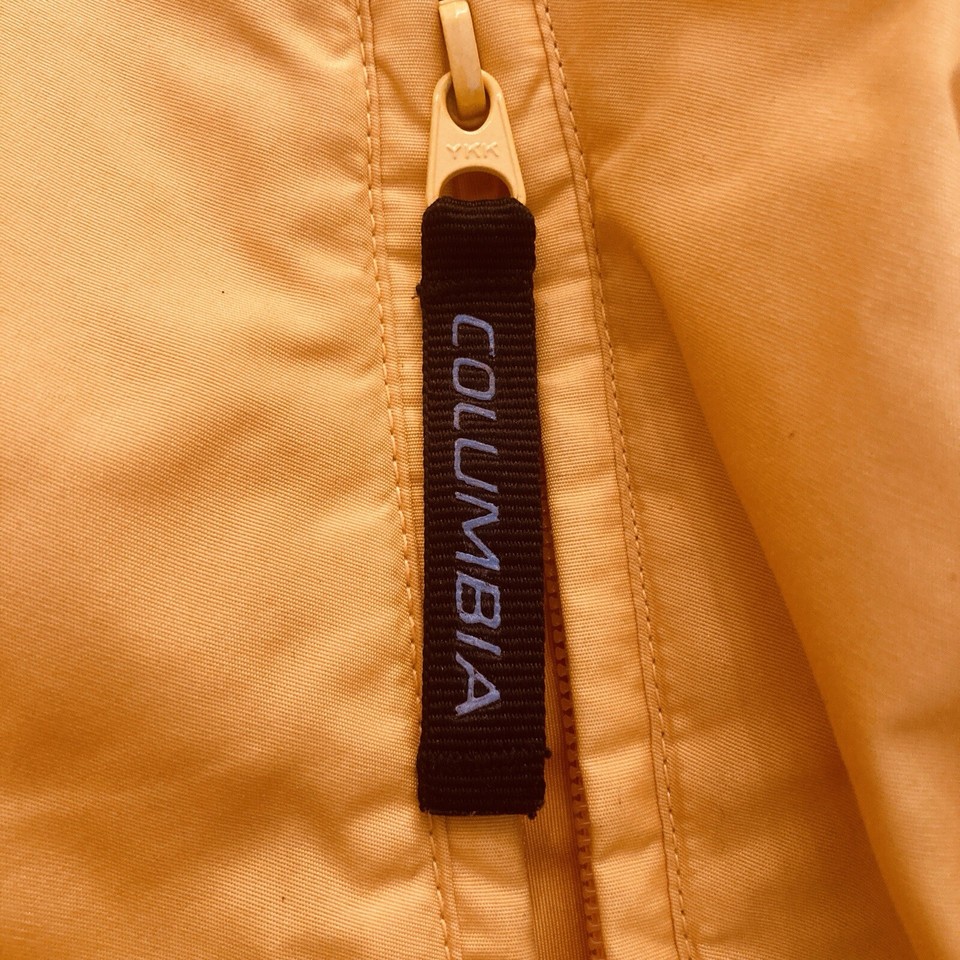 Columbia Sportswear Co. Men Blue Gold Nylon Coat Full Zip Jacket Size