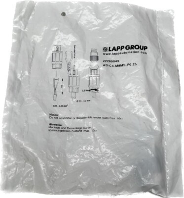 Lappkabel AB-C4-M8MS-F0,25 22260043