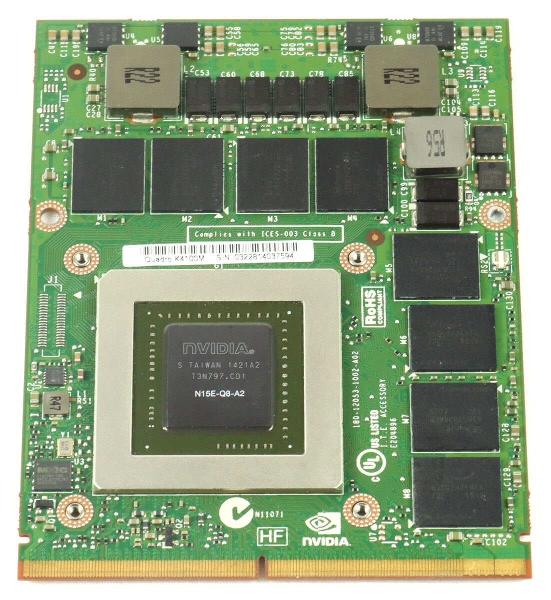 Dell X8T6N Precision M6800 Nvidia Quadro K4100M with 4GB GDDR5