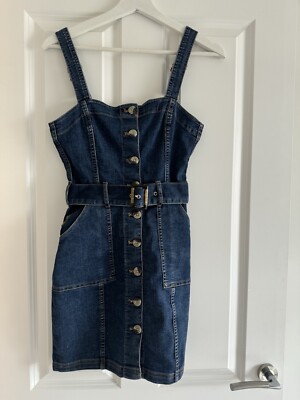 h&m denim pinafore dress Buy H&M Women Blue Solid Denim Pinafore Dress - Dresses for Women 10945320