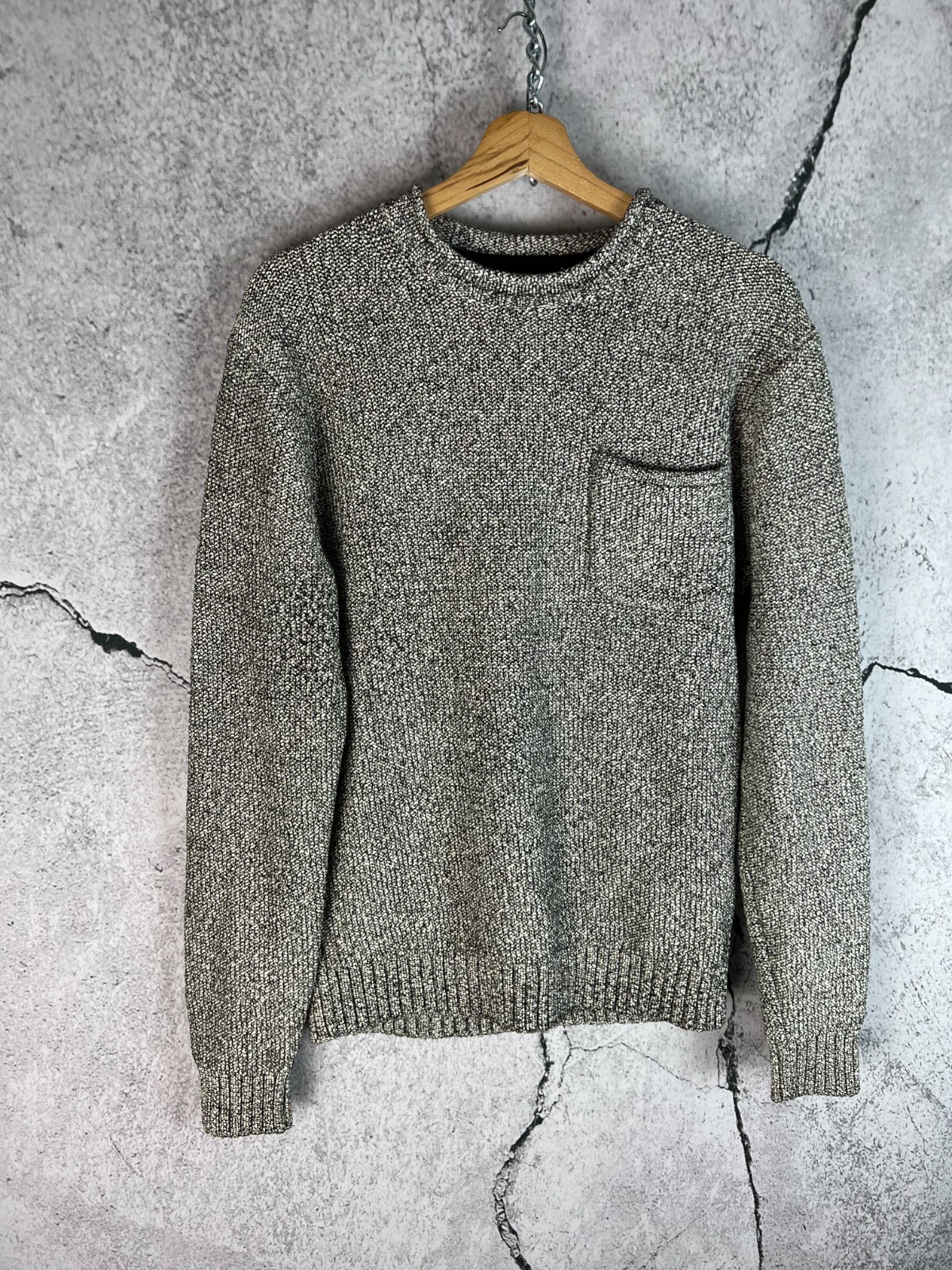 Vintage avant garde Tommy Hilfiger Sweater Men's Sz M Knit Cream Pullover