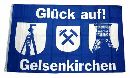 Fahne Deutschland Stadt Gelsenkirchen Flagge Hissflagge 90x150cm